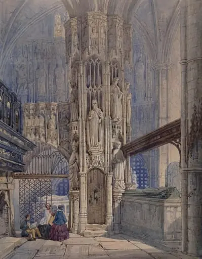 Edward the Confessor's Chapel, Westminster Abbey, by William Richardson