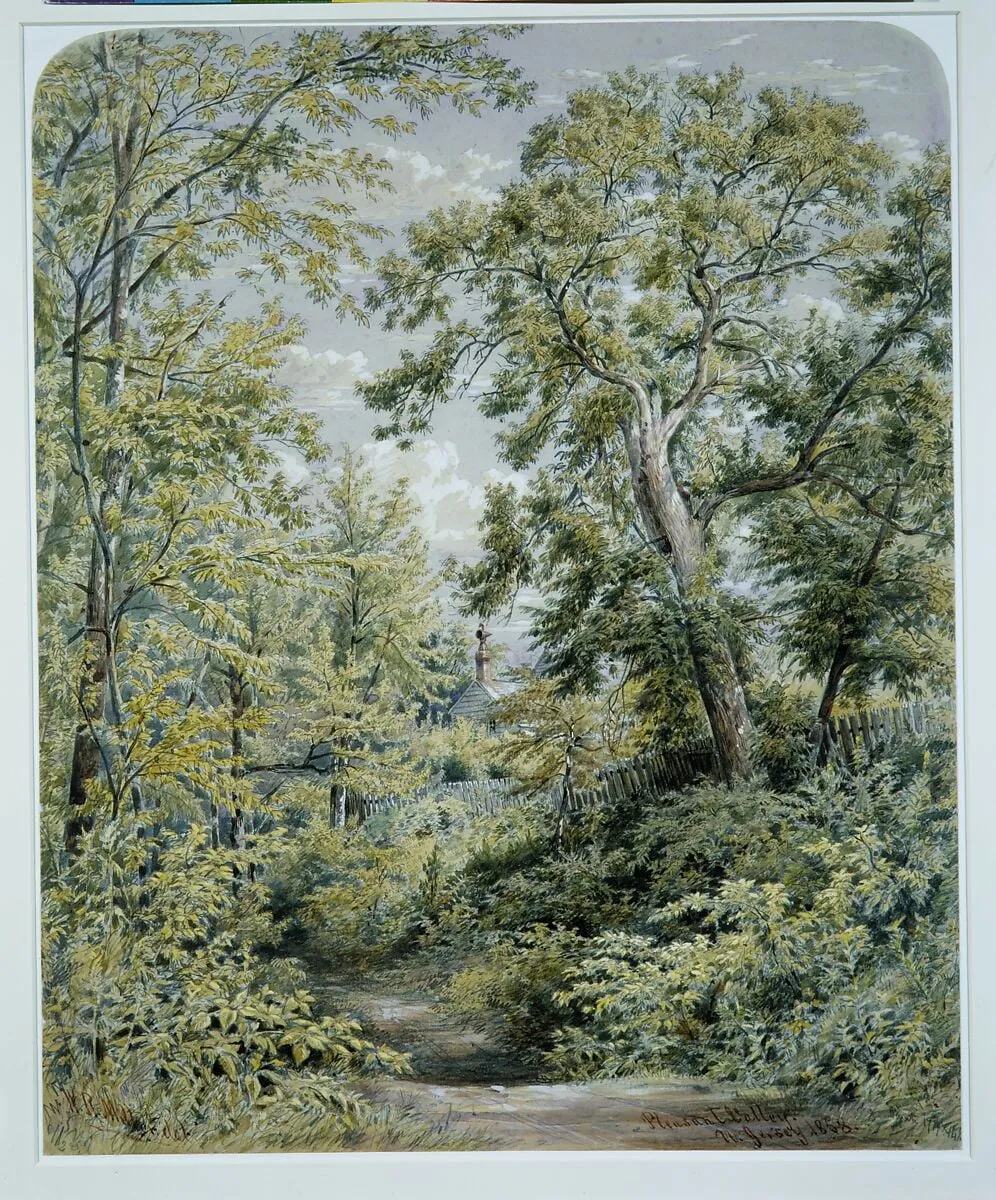 Pleasant Valley, New Jersey, by William Rickarby Miller, watercolor, 1858