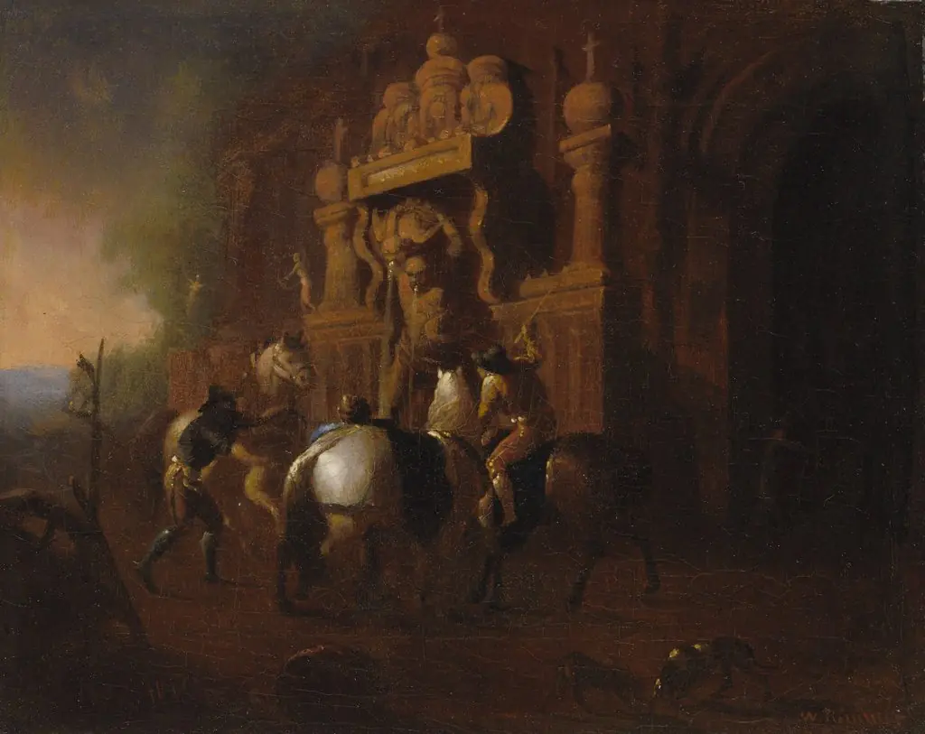 Horses at a Fountain, by William Rimer