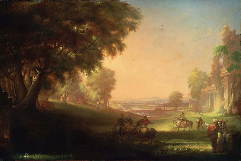 English Hunting Scene, by William Rimmer, unspecified, 1871