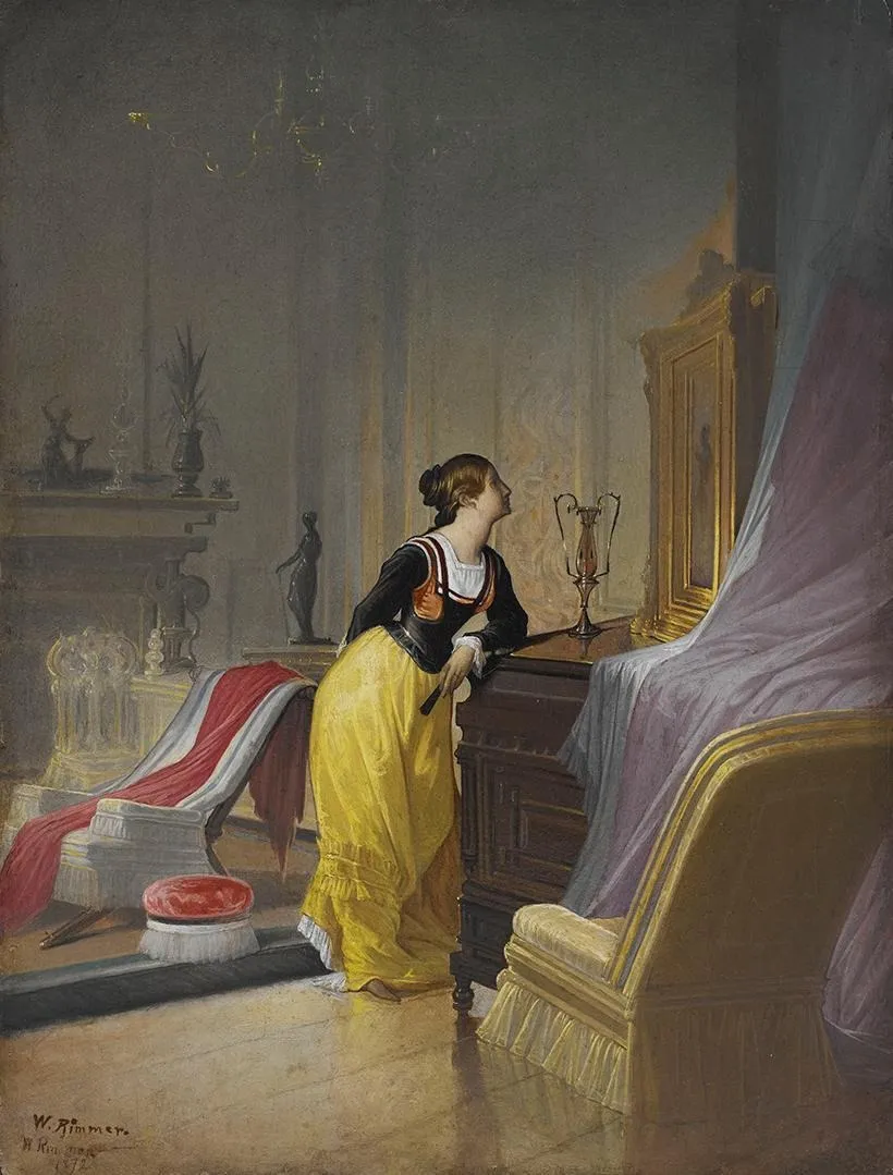 Interior/Before the Picture, by William Rimmer, unspecified, 1872