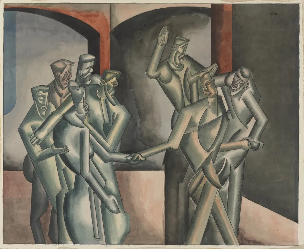 Untitled, by William Roberts, watercolor, 1920