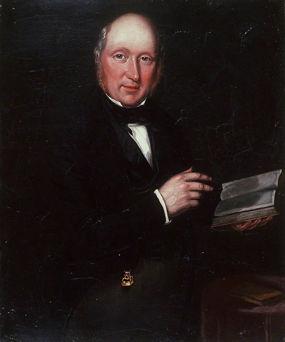 Griffith Evans, by William Roos, oil, 1846