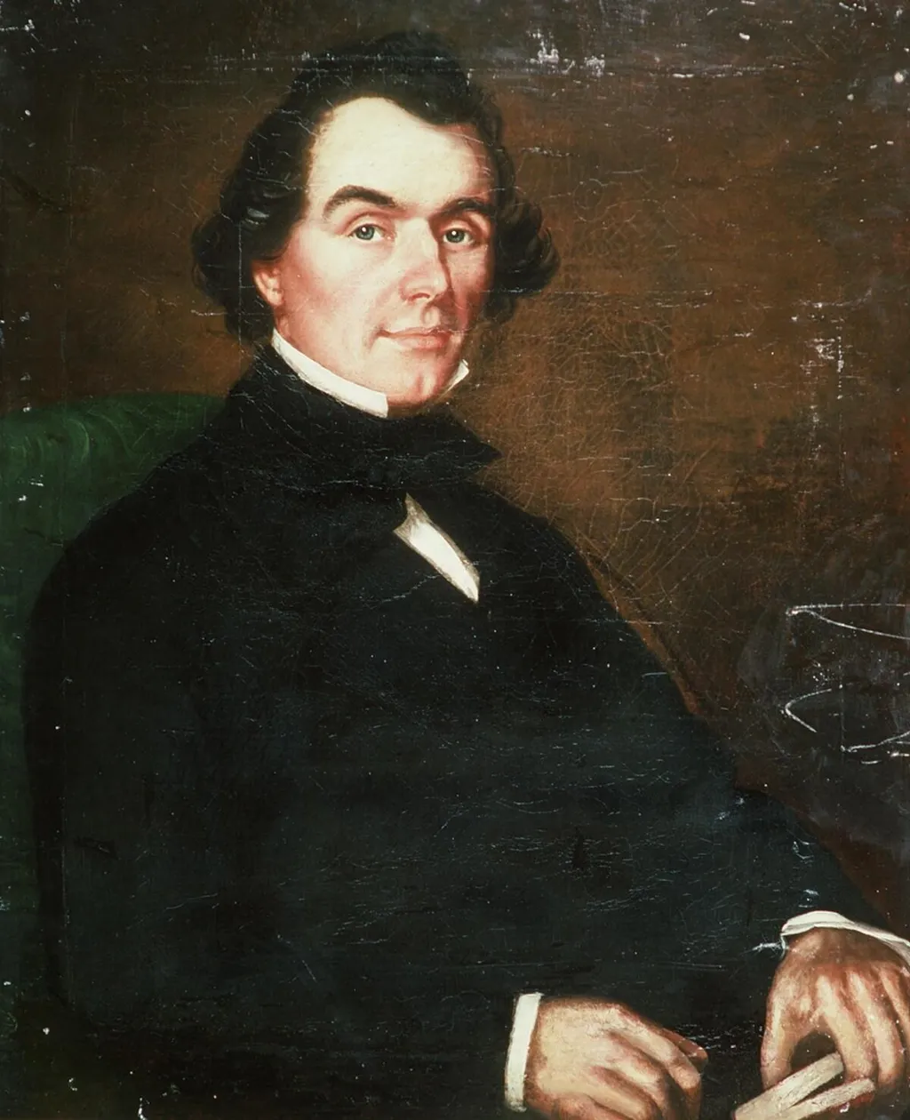 Unidentified man, by William Roos, oil, 1859