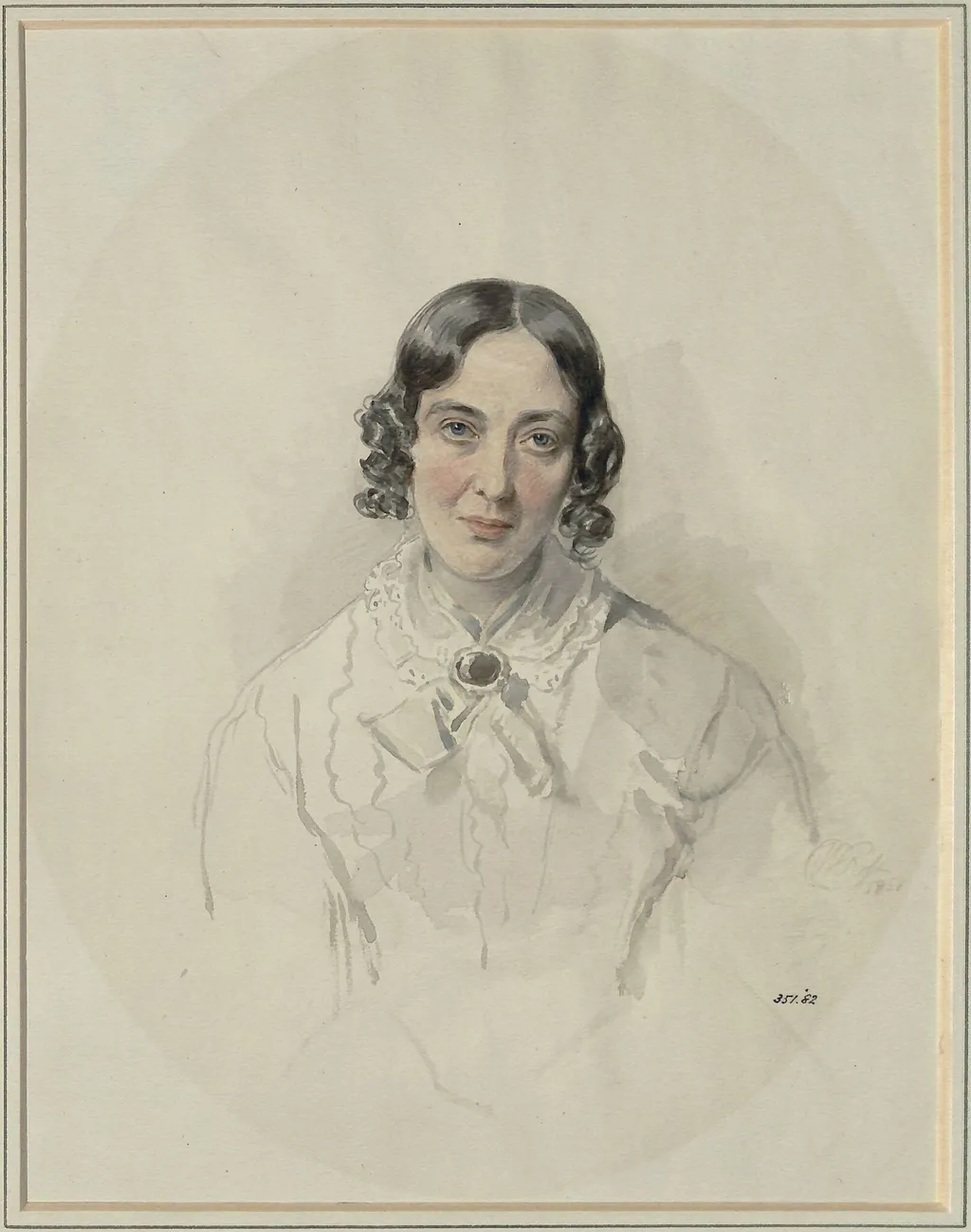 Portrait of Mrs Milnes, by William Ross, watercolor, 1820