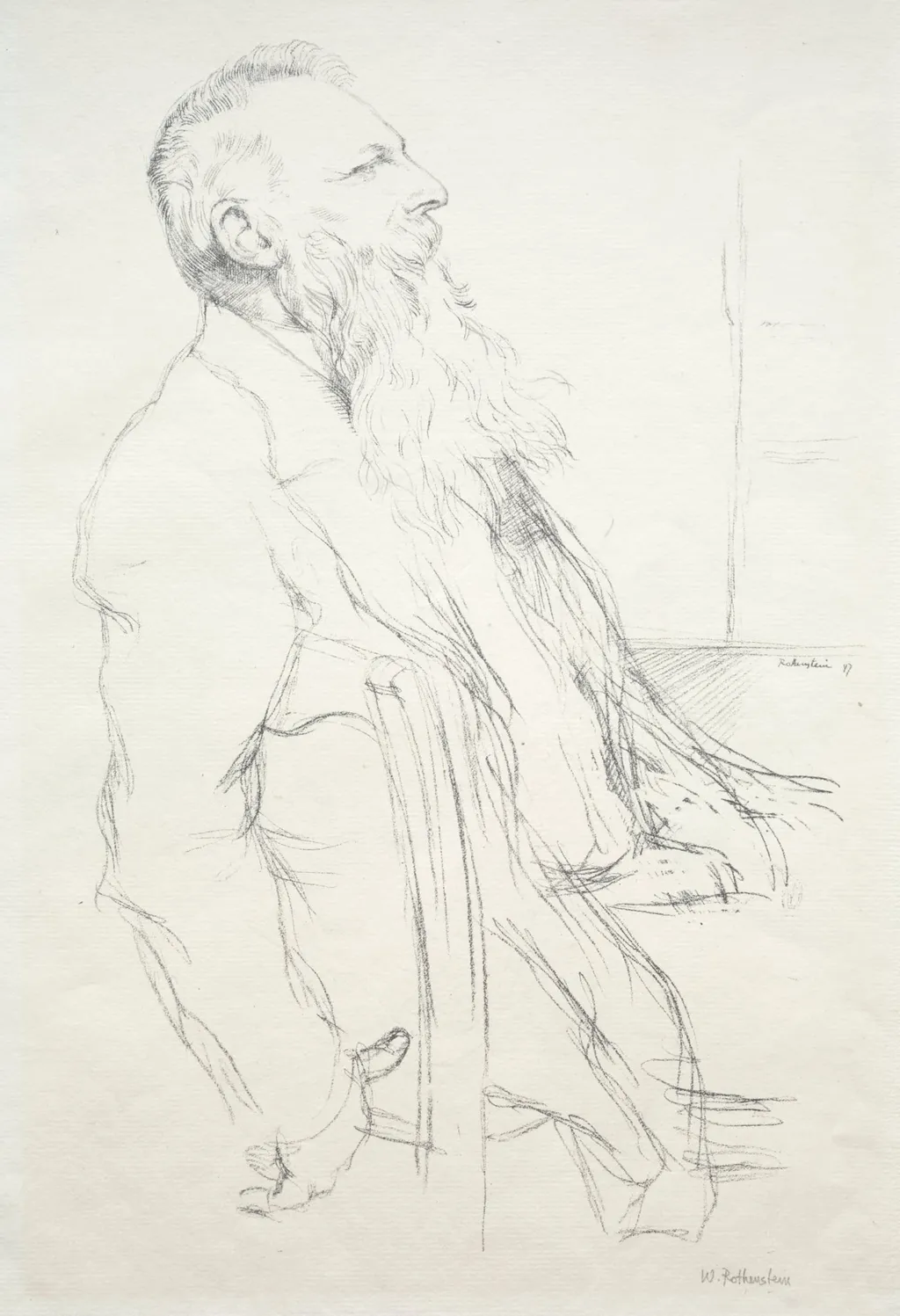 Auguste Rodin, by William Rothenstein, 1897