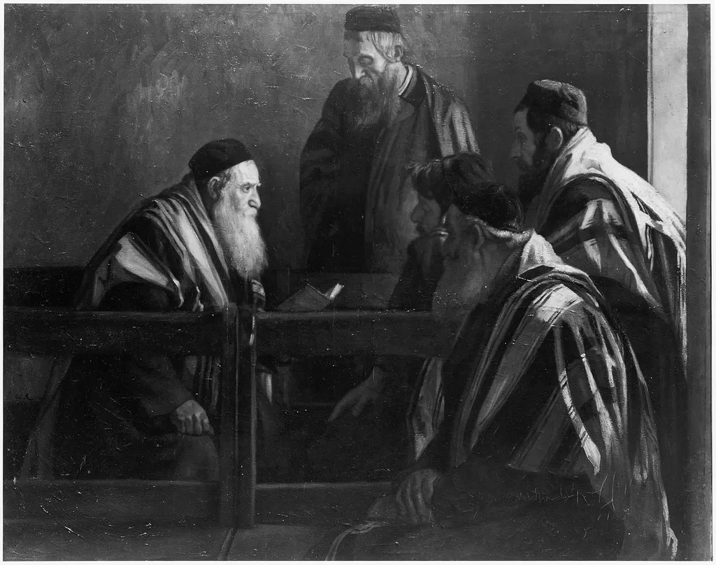 Exposition of the Talmud, by William Rothenstein, oil, 1904
