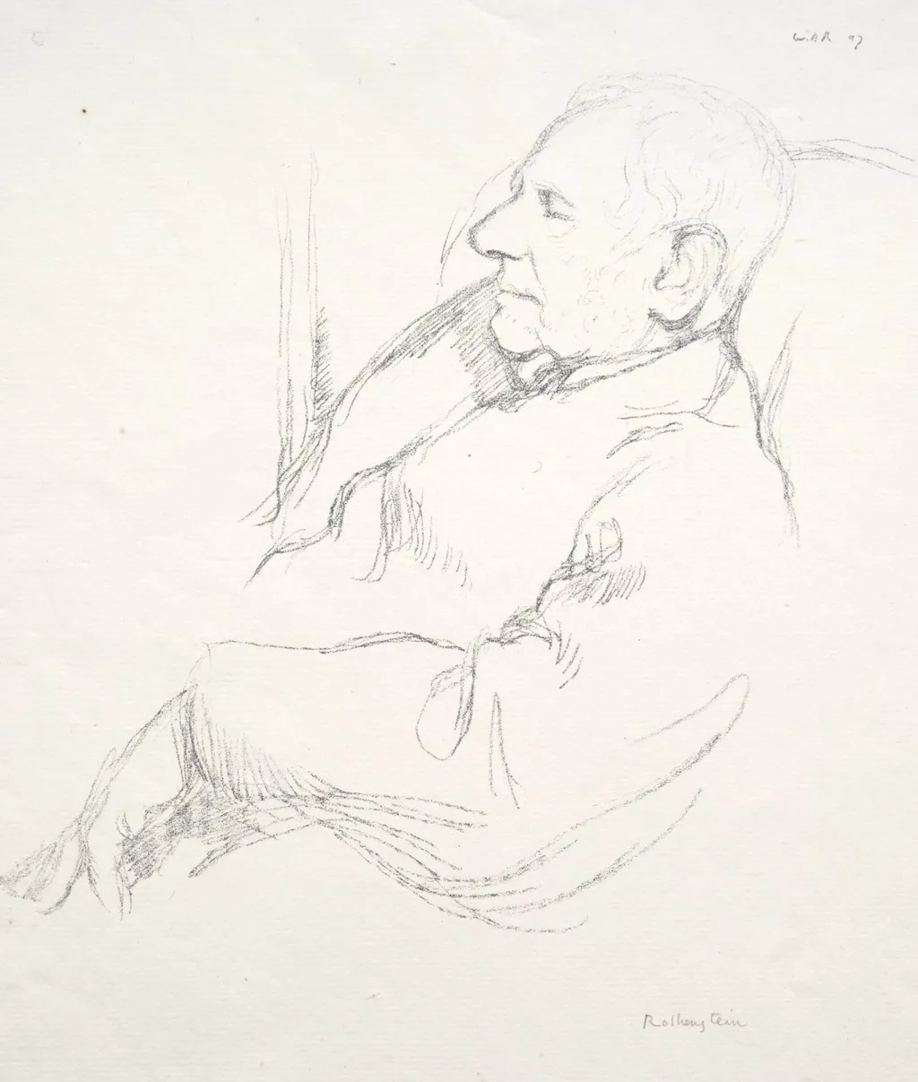 Sir Francis Seymour Haden Asleep, by William Rothenstein, 1897