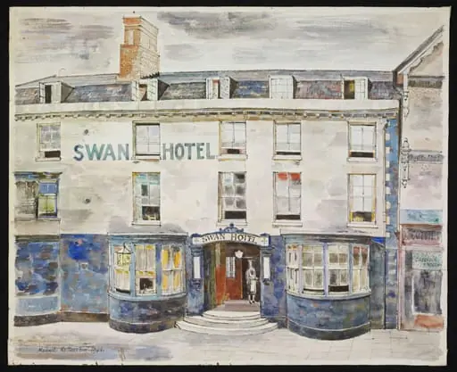 The Swan Hotel, Stafford, by William Rothenstein