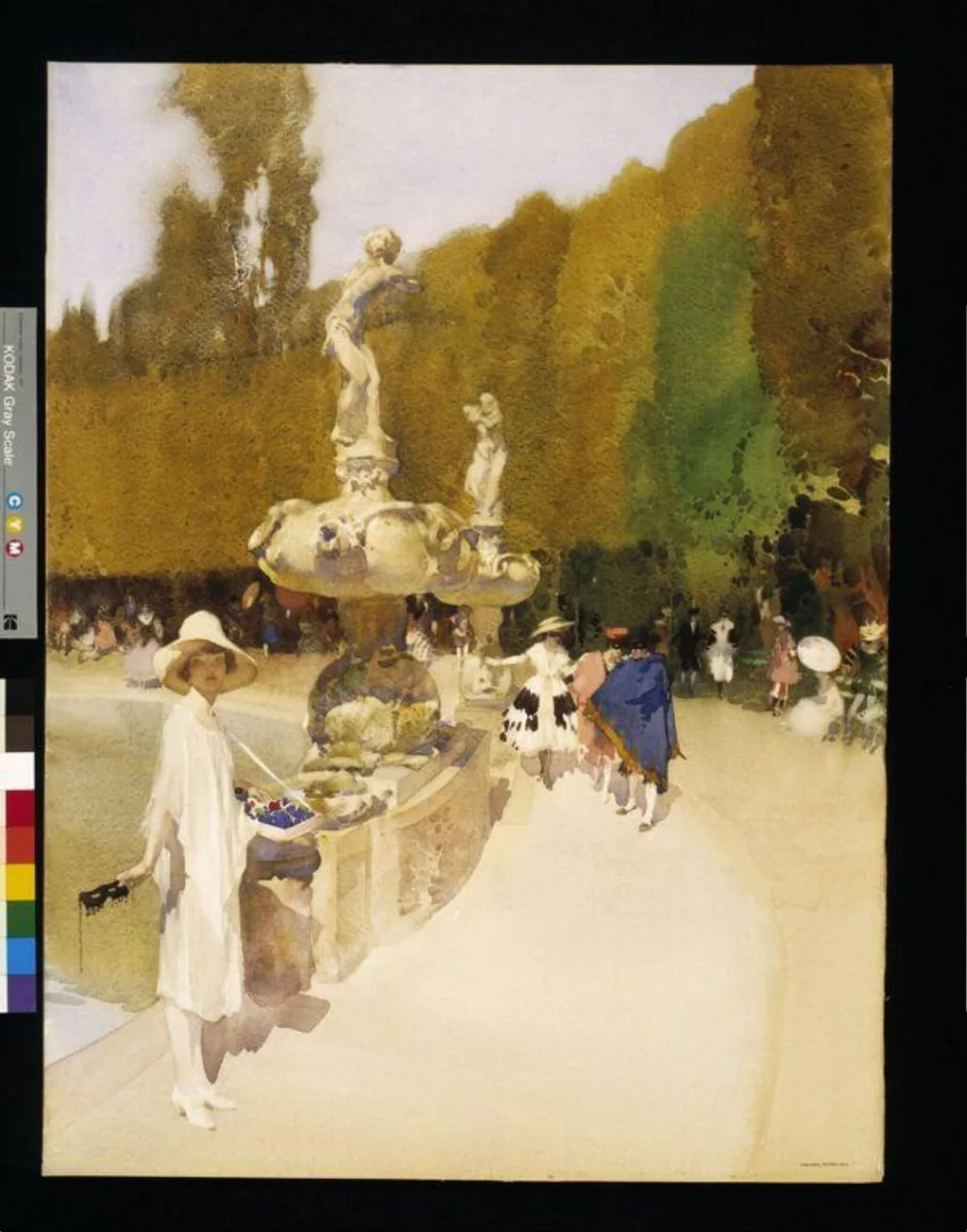 A Florentine Masquerade, by William Russell Flint, watercolor, 1920