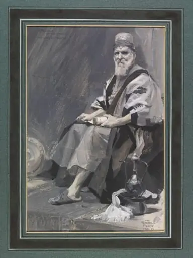 A reader of the Koran, by William Russell Flint