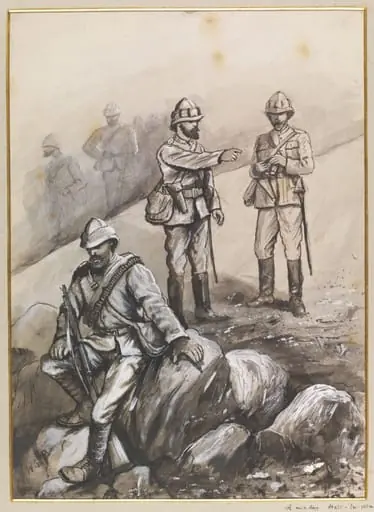 A mid-day Halt - Dec. 1884, by William S. Perry