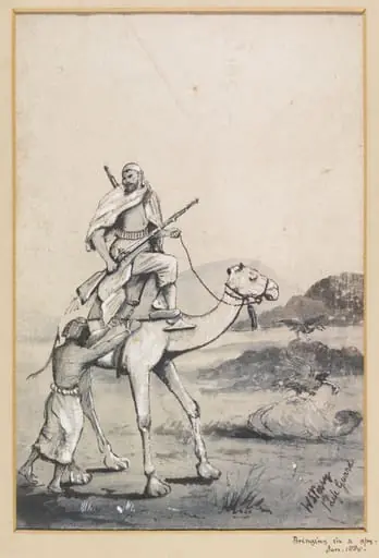 Bringing in a spy. Jan. 1885, by William S. Perry