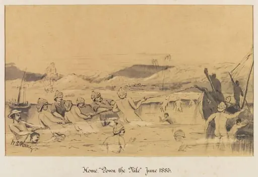 Home, Down the Nile June 1885., by William S. Perry