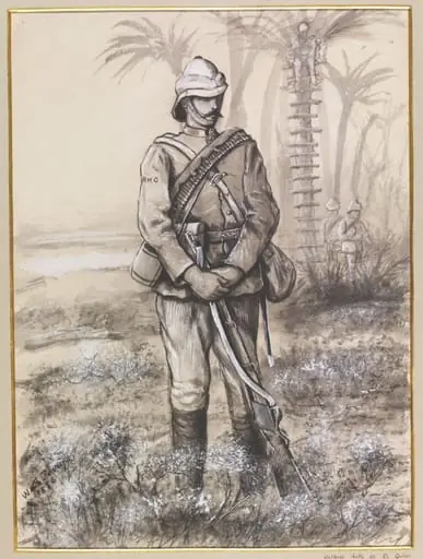 Outpost duty at El Gubat,  Morning, by William S. Perry