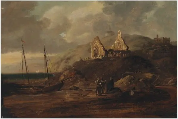 A View of Howth Abbey, by William Sadler