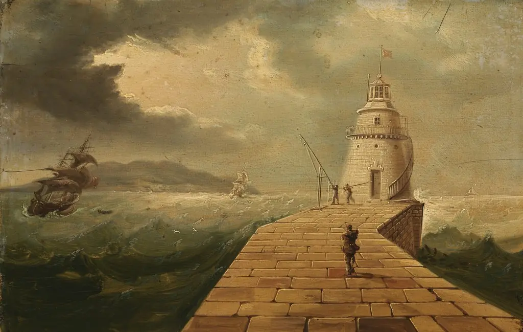 A View of Poolbeg Lighthouse, by William Sadler