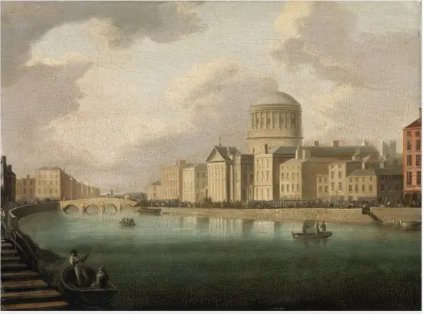 A View of the Four Courts, Dublin, by William Sadler