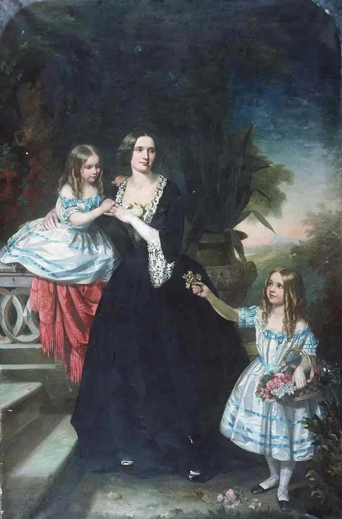 Wife & children of David Jones, Pantglas, by William Salter Herrick