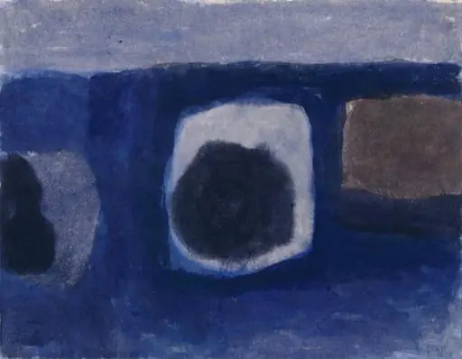 Blue Abstract, by William Scott