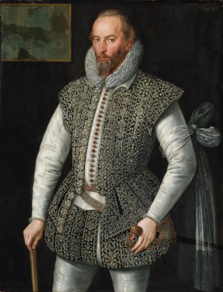 Portrait of Sir Walter Raleigh (1522-1618), Soldier and Historian, by William Segar