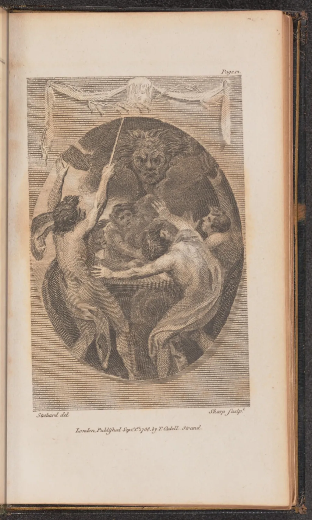 Canto I, by William Sharp, ink, 1788