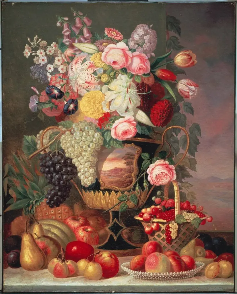Fruit and Flower Piece, by William Sharp