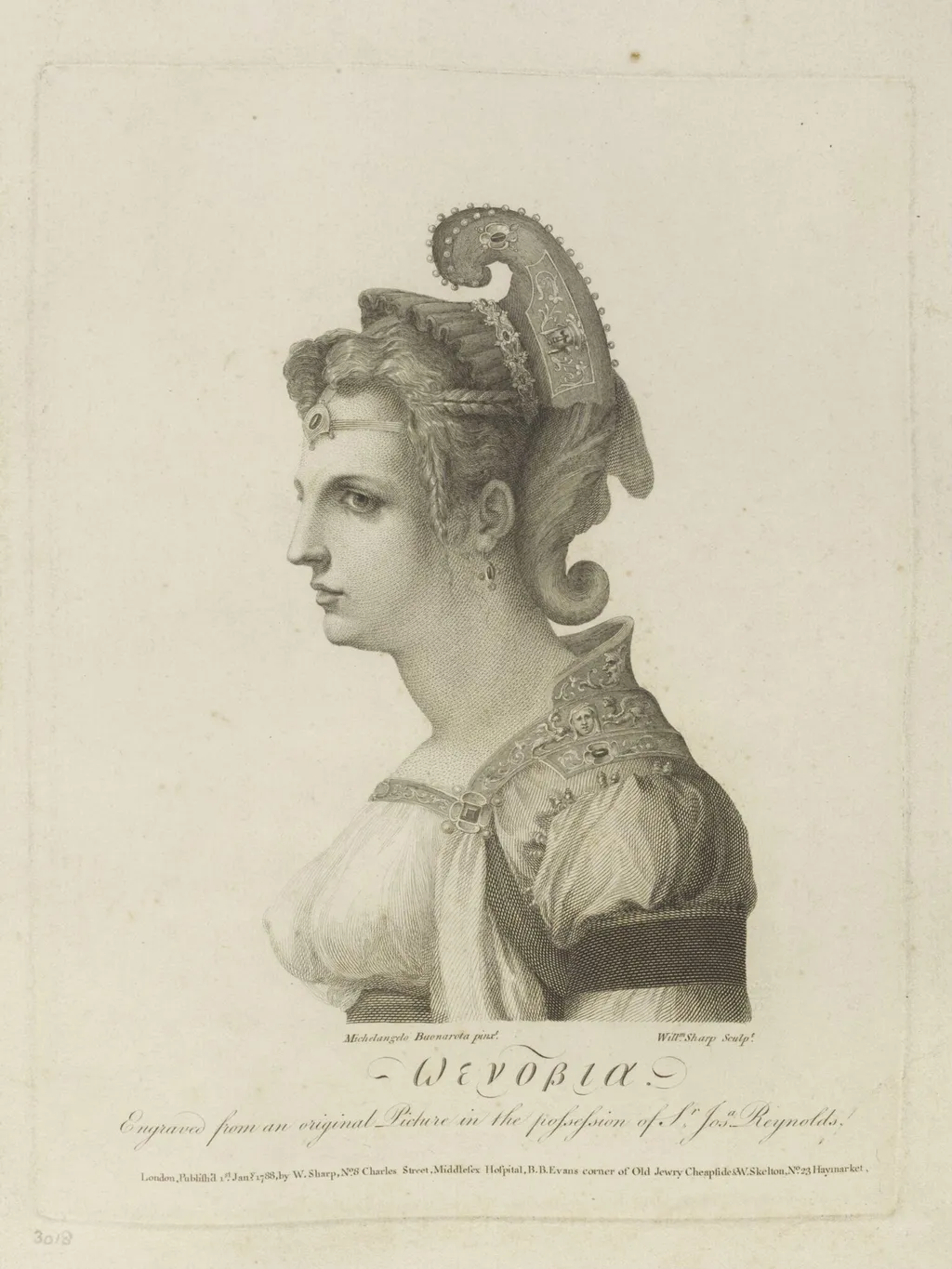 Zenobia, by William Sharp, 1788