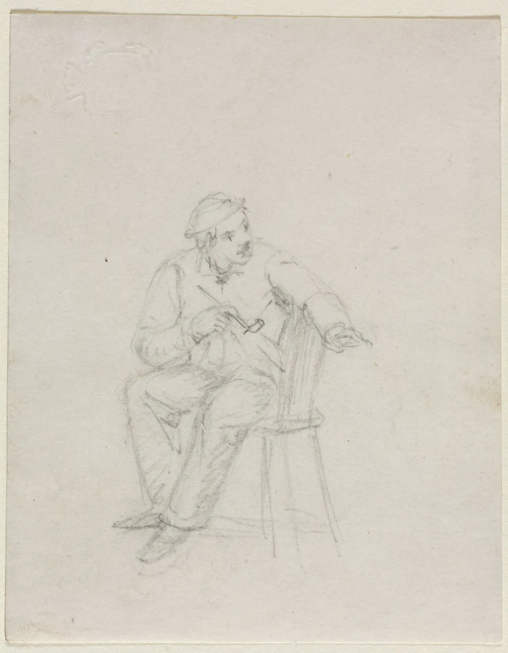 Man Smoking a Pipe, by William Sidney Mount, 1845