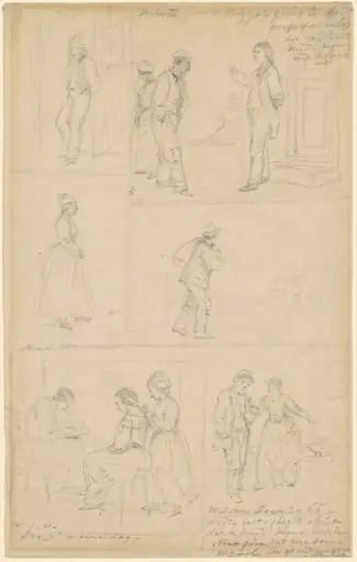 Studies of Figural Groups, by William Sidney Mount