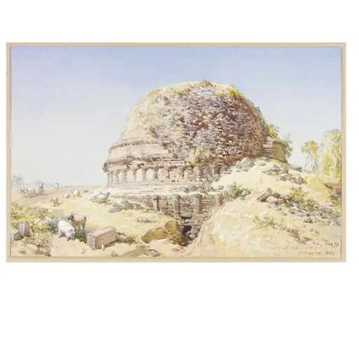 A Buddhist Stupa in Manikiala, by William Simpson