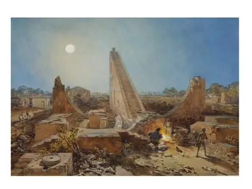 Ancient Observatory, Jantar Mantar, Delhi, by William Simpson