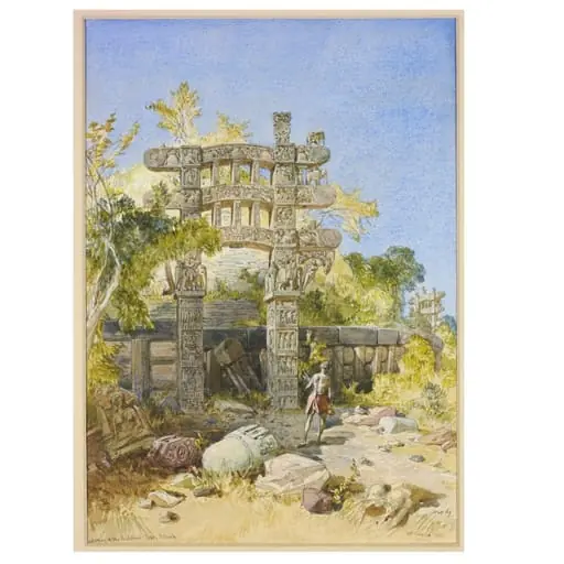 Gateway of the Buddhist Top at Sanchi, by William Simpson