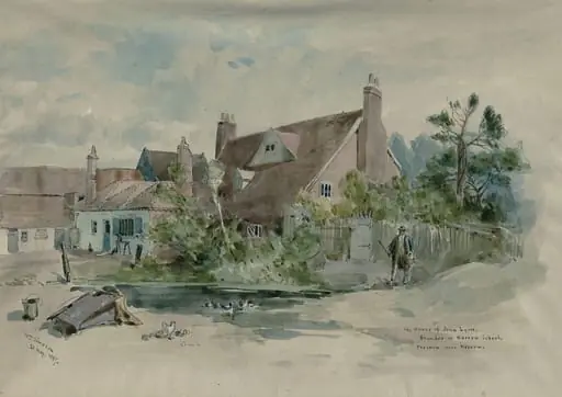 House of John Lyon, Founder of Harrow School, at Preston, near Harrow, by William Simpson