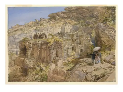 Kailasanatha temple, Ellora, by William Simpson