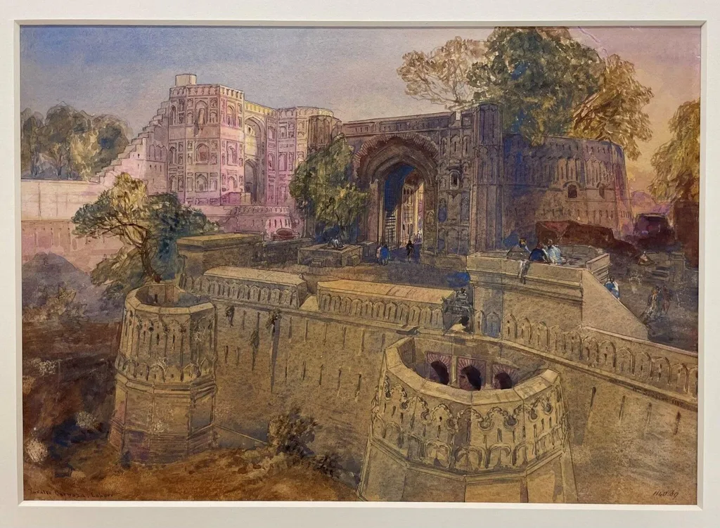 Taxali Darwaza, Lahore, by William Simpson, paint, 1865