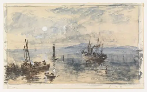 The Bitter Lakes, Suez Canal, by William Simpson