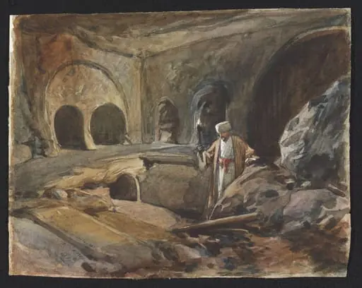 Tomb of Joseph of Arimathea. Jerusalem., by William Simpson