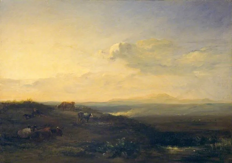 Solway Moss: Evening, by William Simson, oil, 1830