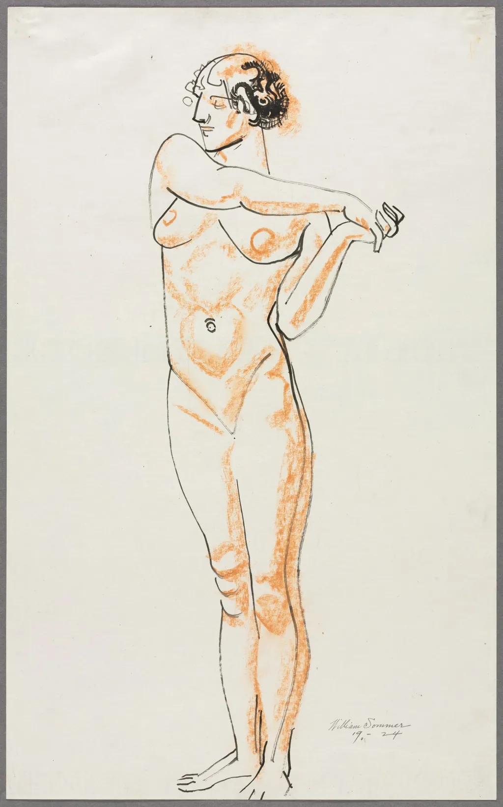 Female Nude, by William Sommer, 1924