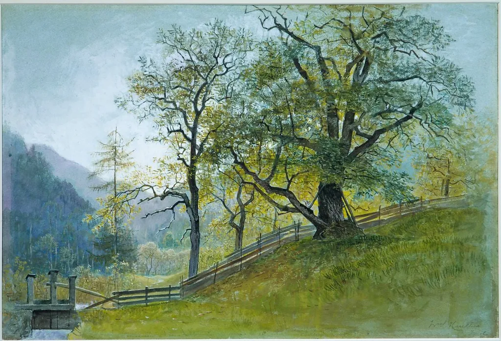 Vahrn in Tyrol near Brixen, by William Stanley Haseltine, watercolor, 1868