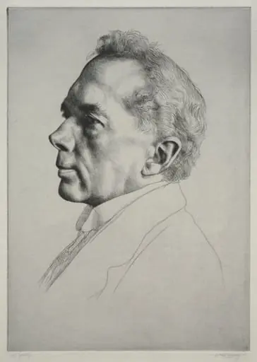 Campbell Dodgson, Profile to the Left, by William Strang