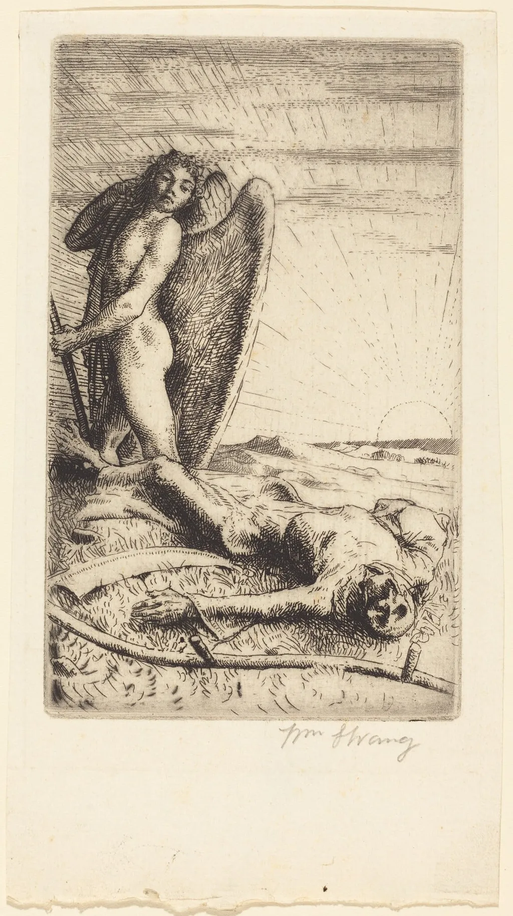 Death Defeated, by William Strang, ink, 1888