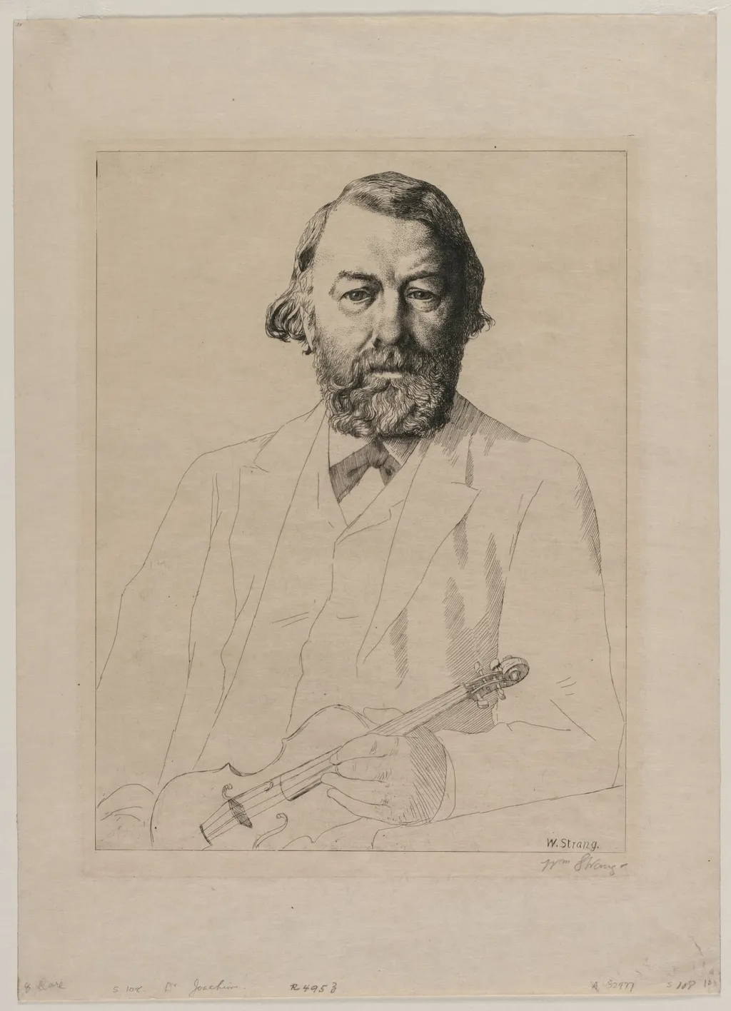 Dr. Joachim, by William Strang, 1887