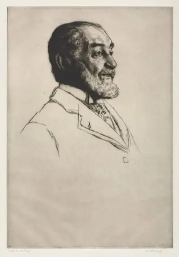Frederick Harrison, by William Strang