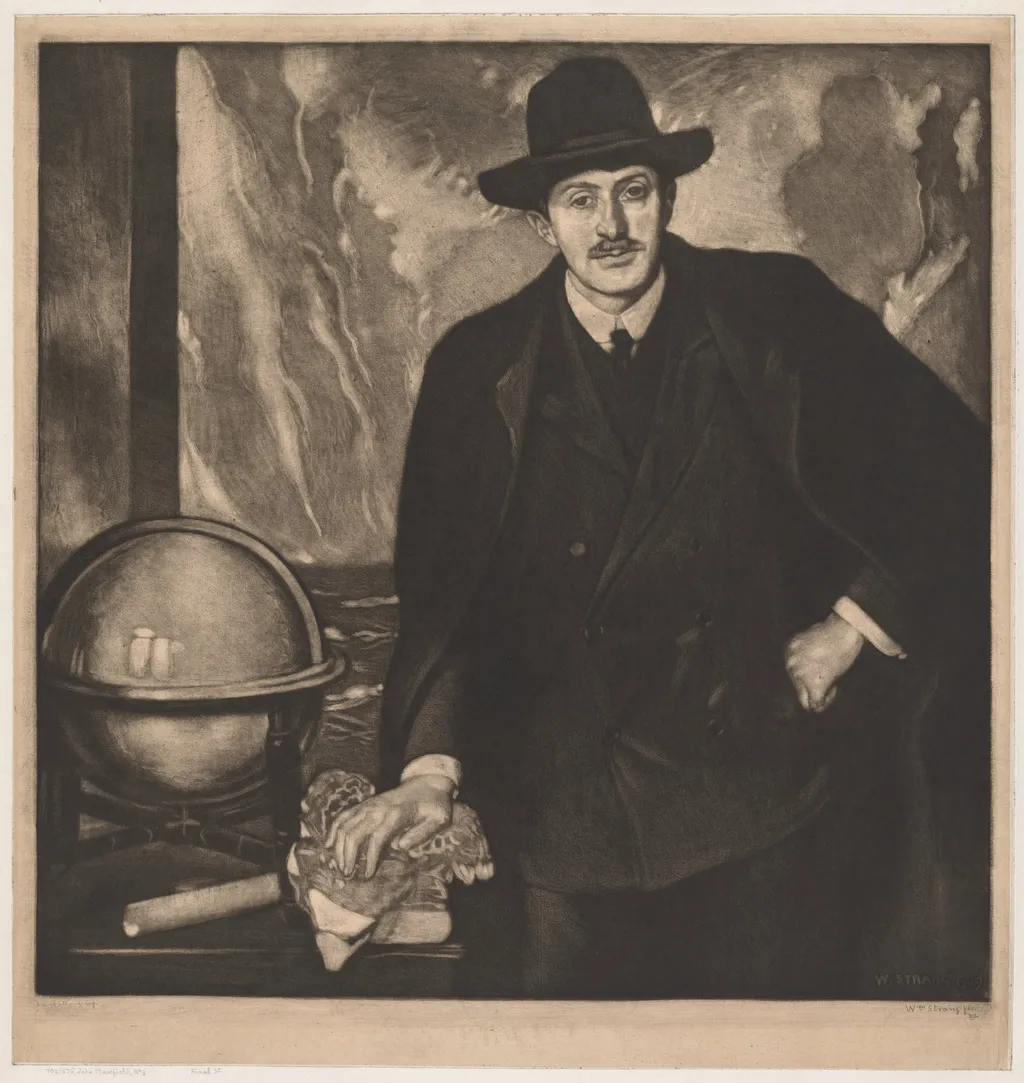 John Masefield, by William Strang, 1904