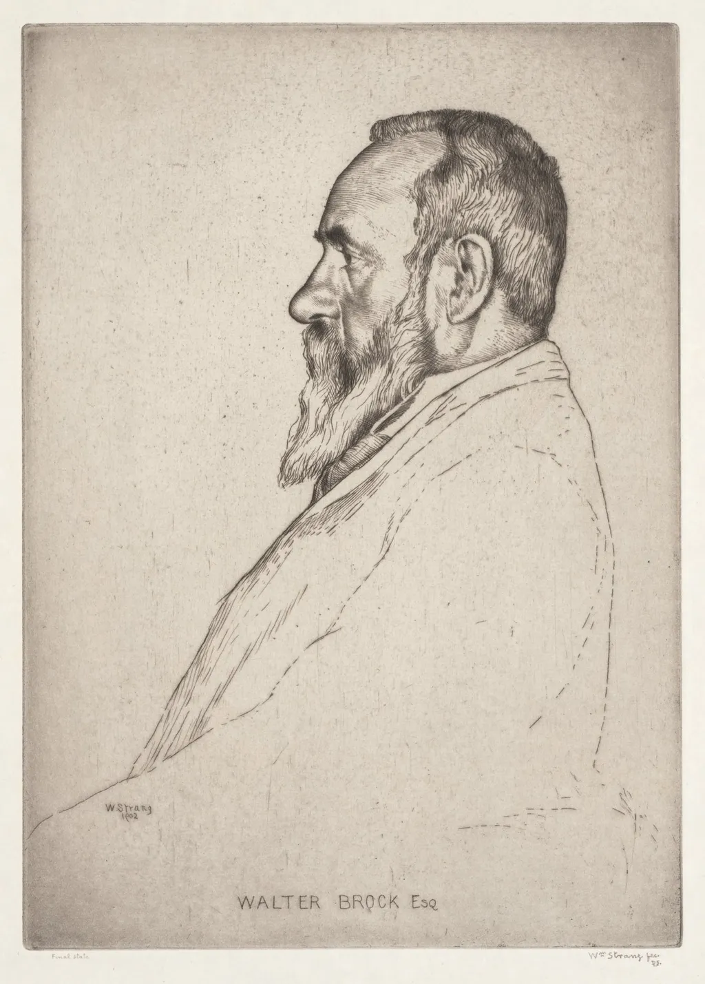 Portrait of Walter Brock, by William Strang, 1902