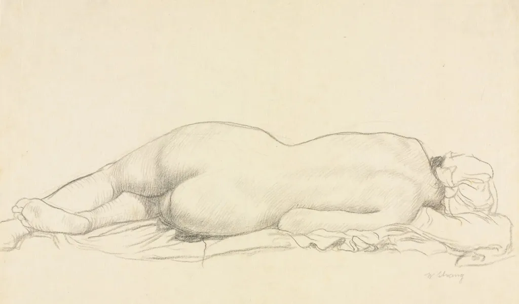 Reclining Nude, by William Strang, 1898