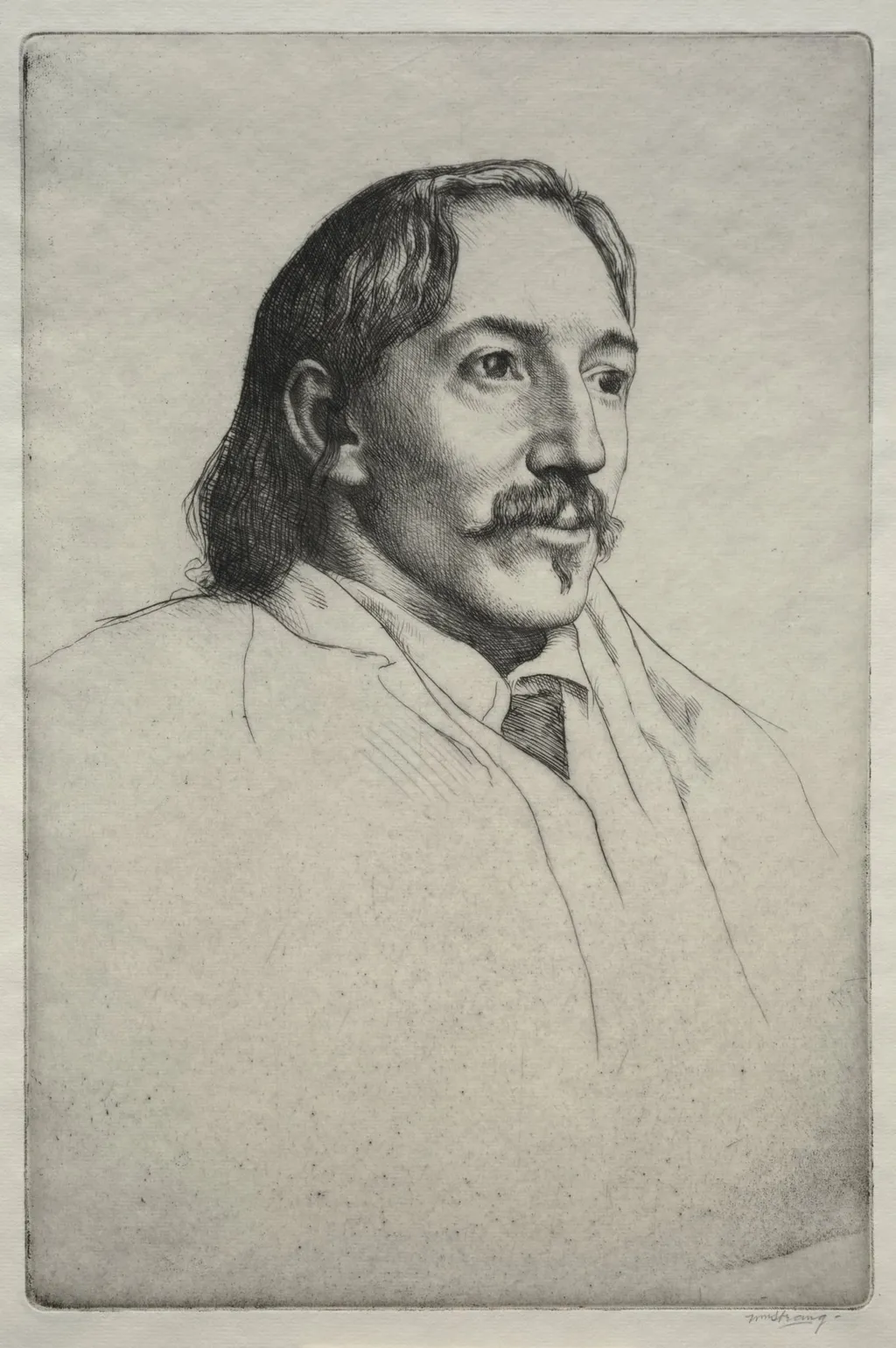 Robert Louis Balfour Stevenson, by William Strang, 1893