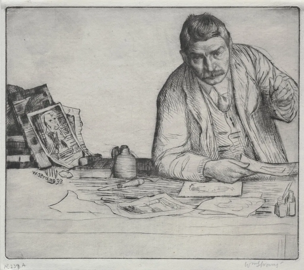 Self-Portrait - "The Etcher", by William Strang, 1897